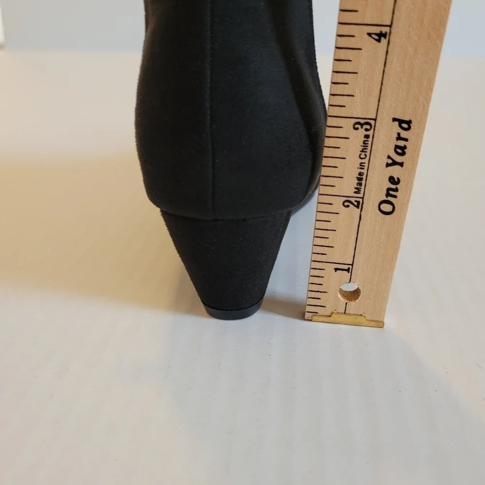 Croft & Barrow Ocelot Black Ankle Boots Booties Sz 6.5